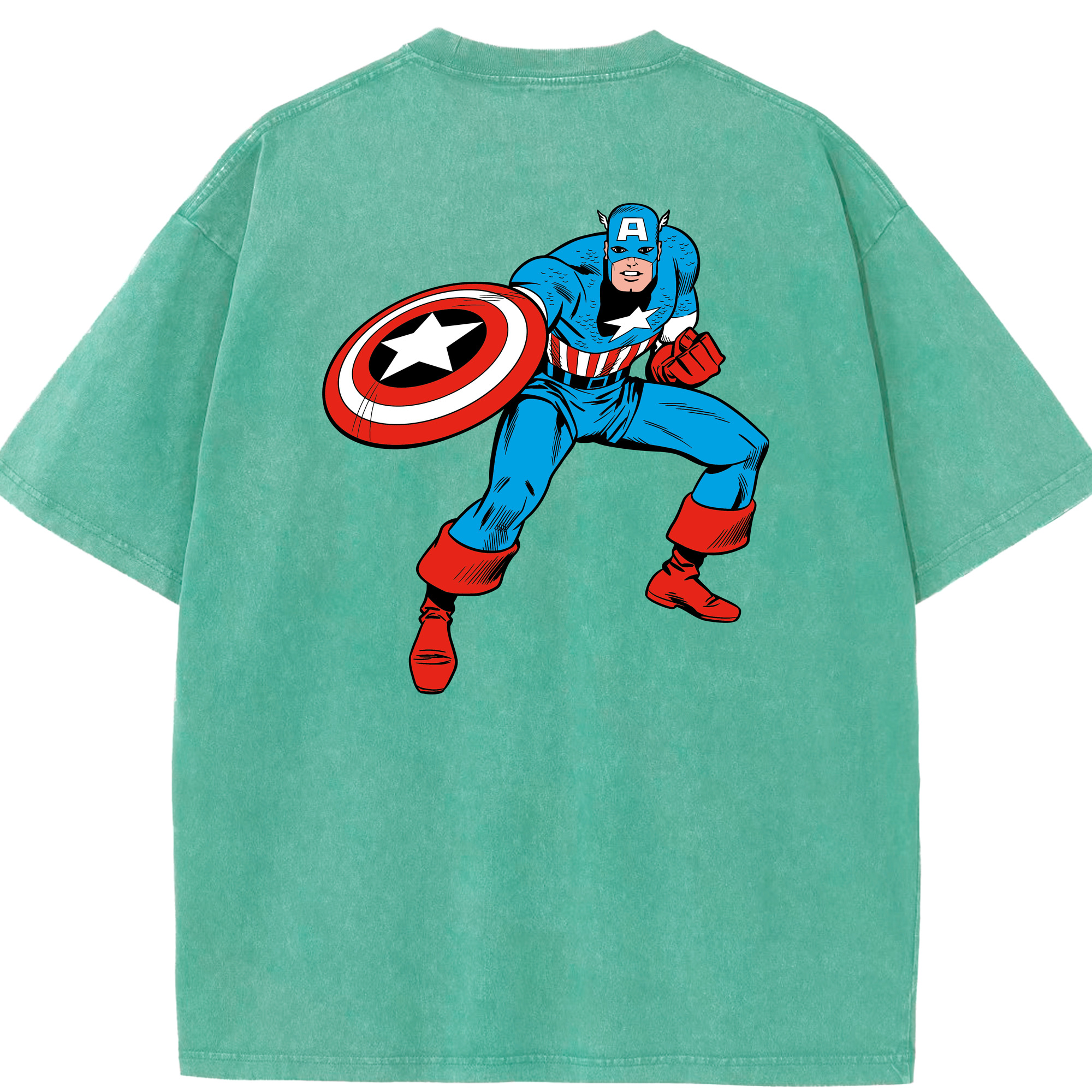 （画像用） アベンジャーズ The Avengers 綿100% ヴィンテージ風 半袖Tシャツ（背面プリント）